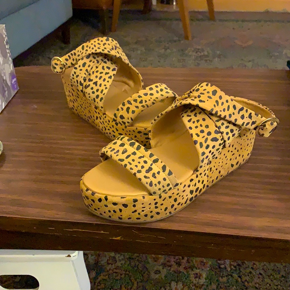 Matisse Chunky platform leopard print sandal